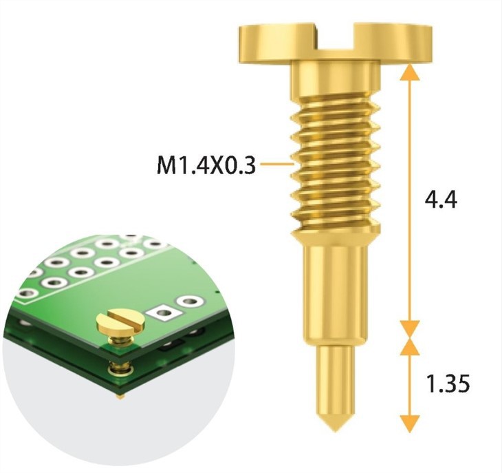 Plated Gold PCB Pogo Pin Connector