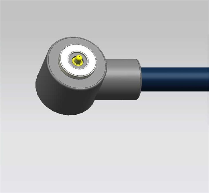 Једноструки-ПИН округли десни-угаони магнетни кабл
